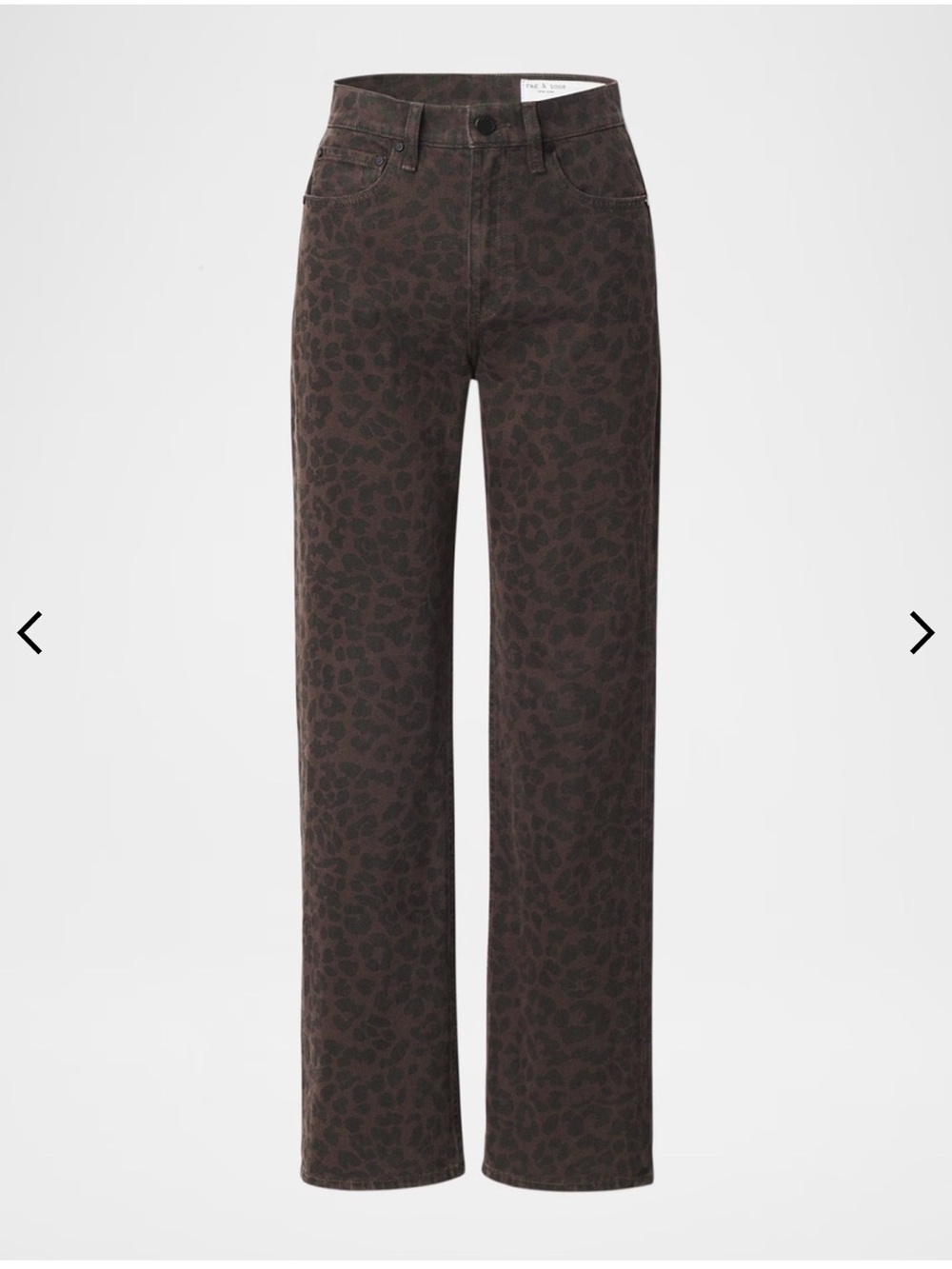 rag & bone Brown Leopard-Print Jeans